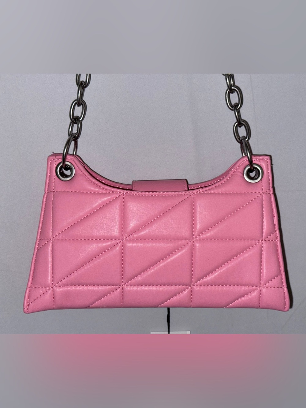 NWT Steve Madden Quilted Bhera Shoulder Bag In Thrift Pink - Picture 5 of 11